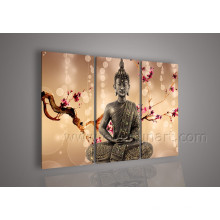 Decoração da parede Arte da lona Pintura a óleo religiosa Buddha na lona (BU-018)